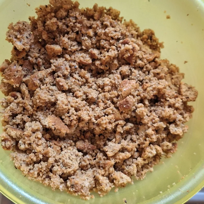 Crumble dopo aver incorporato il burro